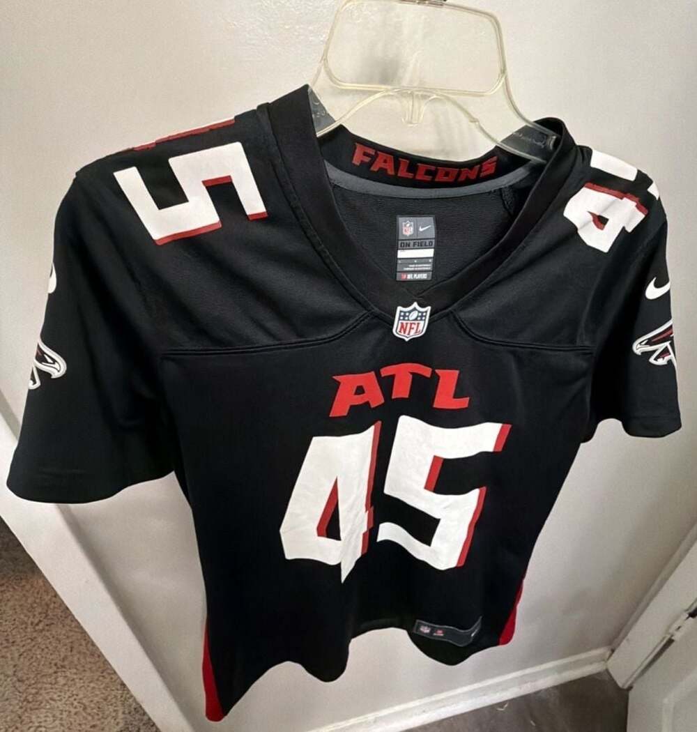 Nike Atlanta Falcons Deion Jones #45 Womens Large NFL Football Jersey Black